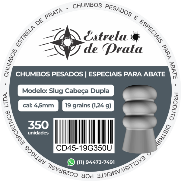 Chumbo Cabeça Dupla 20 Grains 4,5mm